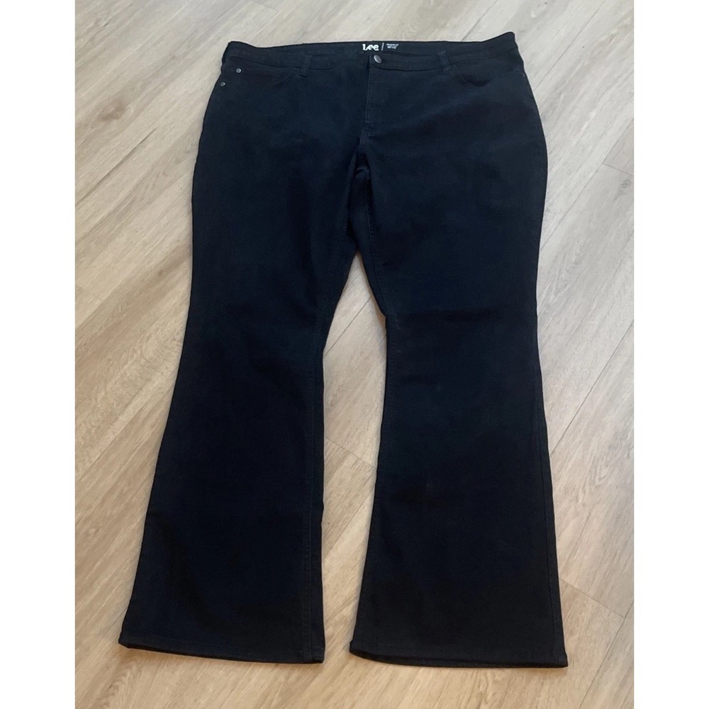 Lee Denim Jeans Women's 24M Black Mid Rise Bootcut‎ Regular Fit Stretch